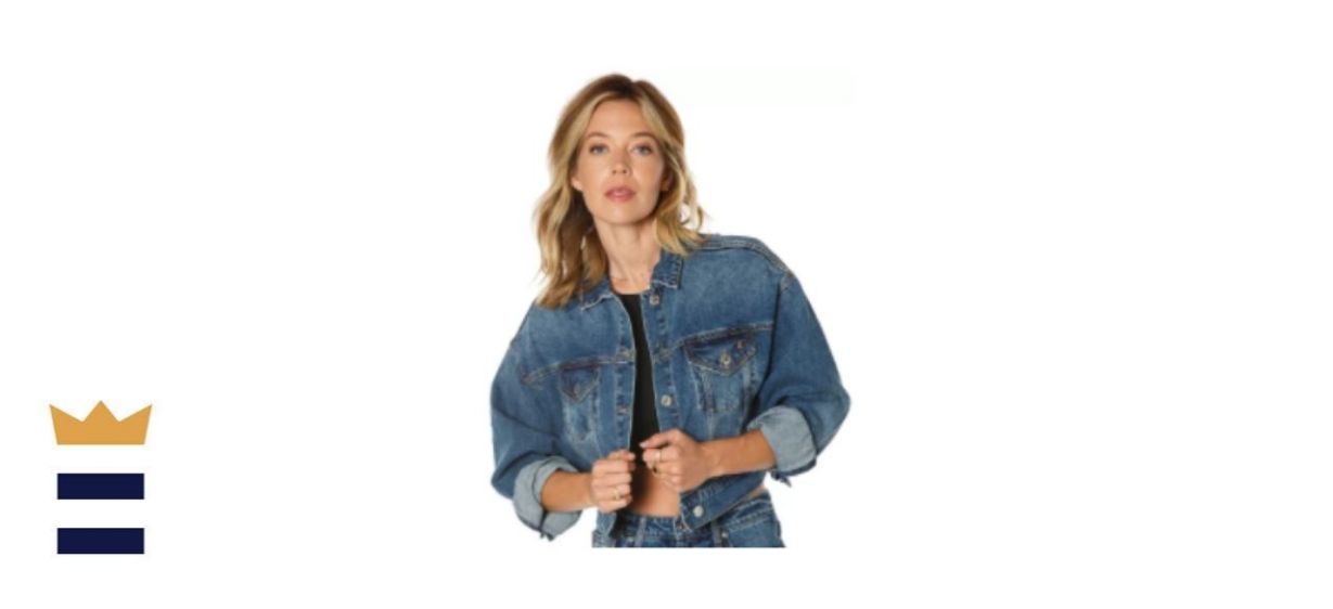 Juicy Couture Cotton Cropped Denim Jacket 