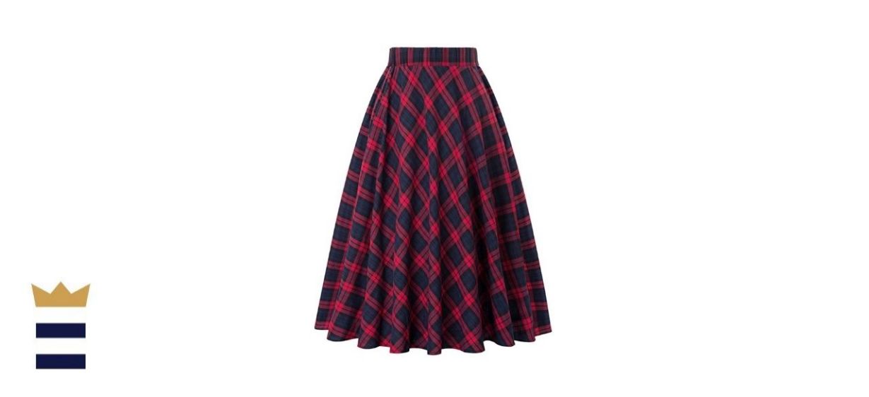 Kate Kasin Women's A-Line Vintage Skirt