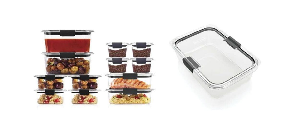 A set of storage containers with lids