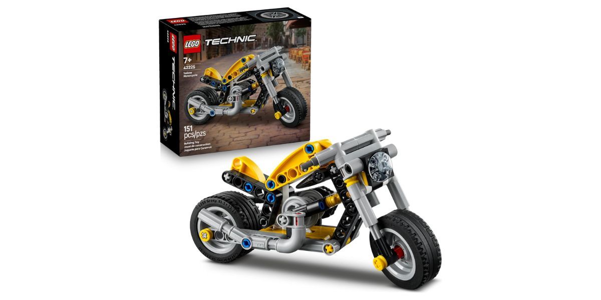 LEGO Technic Yellow Motorcycle Toy