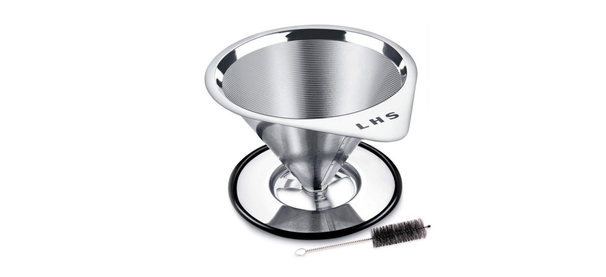 LHS Stainless Steel Pour Over Coffee Dripper