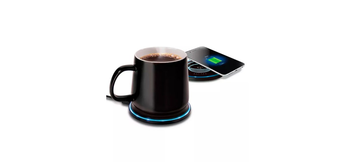 Lomi Closeout! Smart Mug Warmer & Wireless Charging Pad - Black