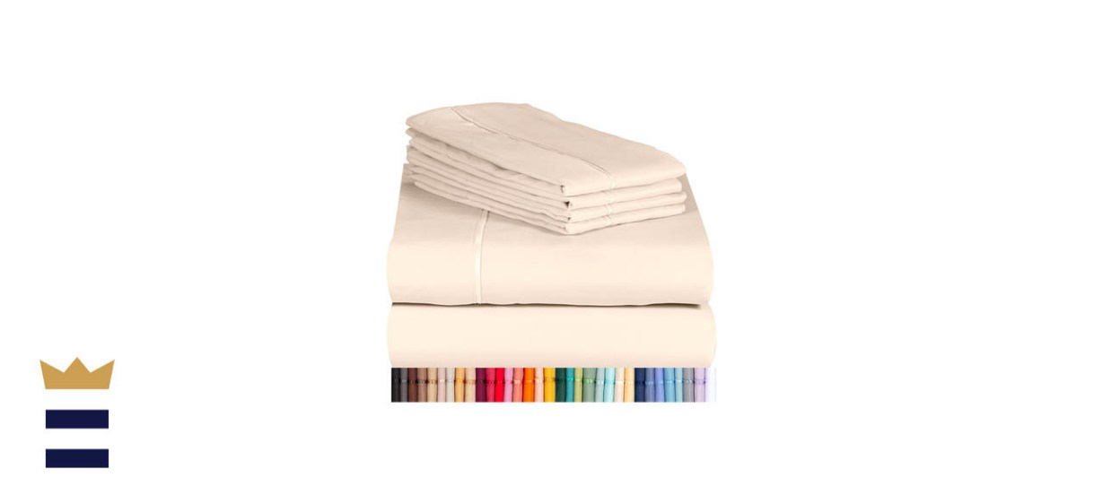 LuxClub 6 Piece Bamboo Deep Pocket Sheet Set