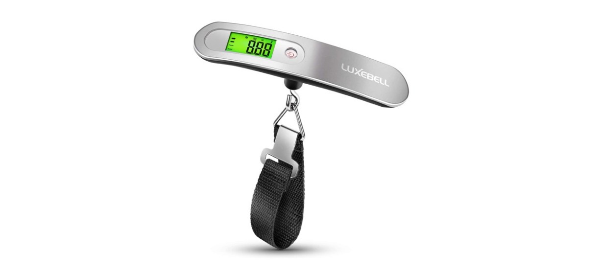 Travel Inspira 110lb Digital Luggage Scale with Overweight Alert, White Red