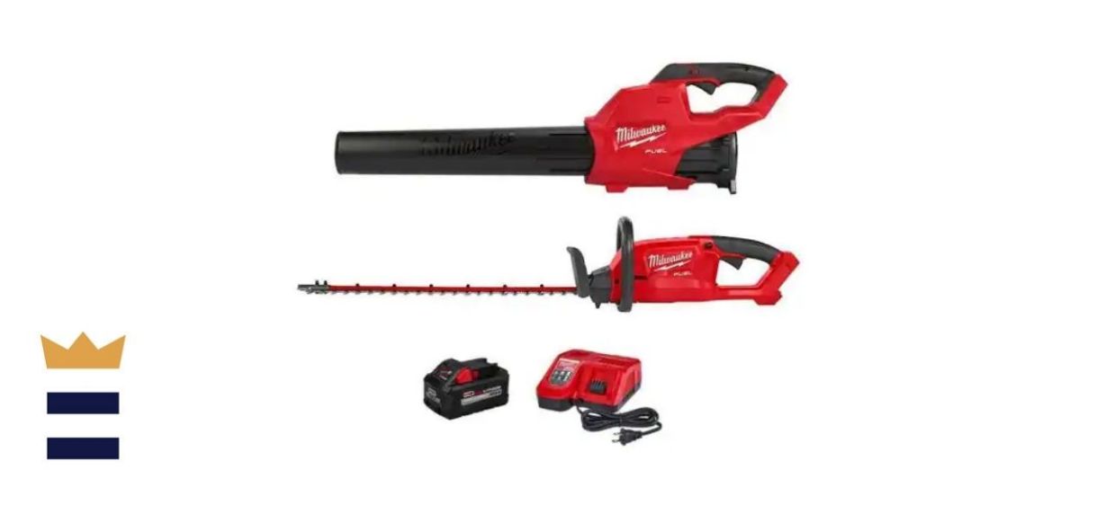 Milwaukee M18 FUEL Lithium-Ion Brushless Cordless Handheld Blower Kit With M18 FUEL Hedge Trimmer