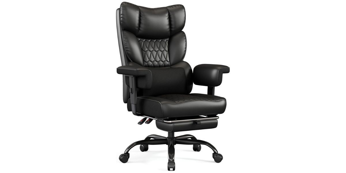 Misolant Big and Tall Office Chair with Footrest