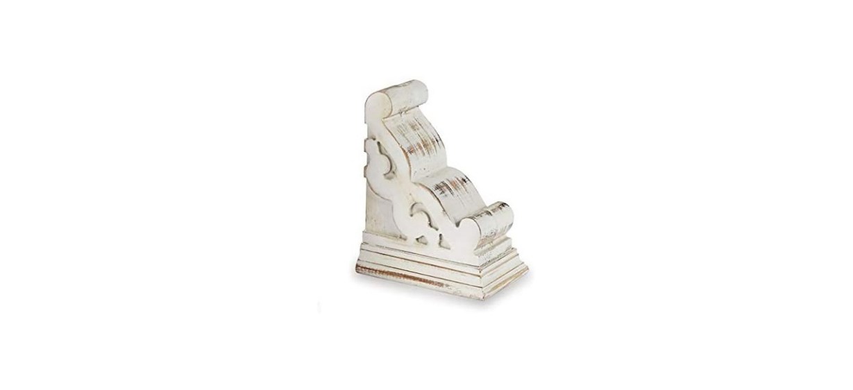 Mud Pie Corbel White Bookend