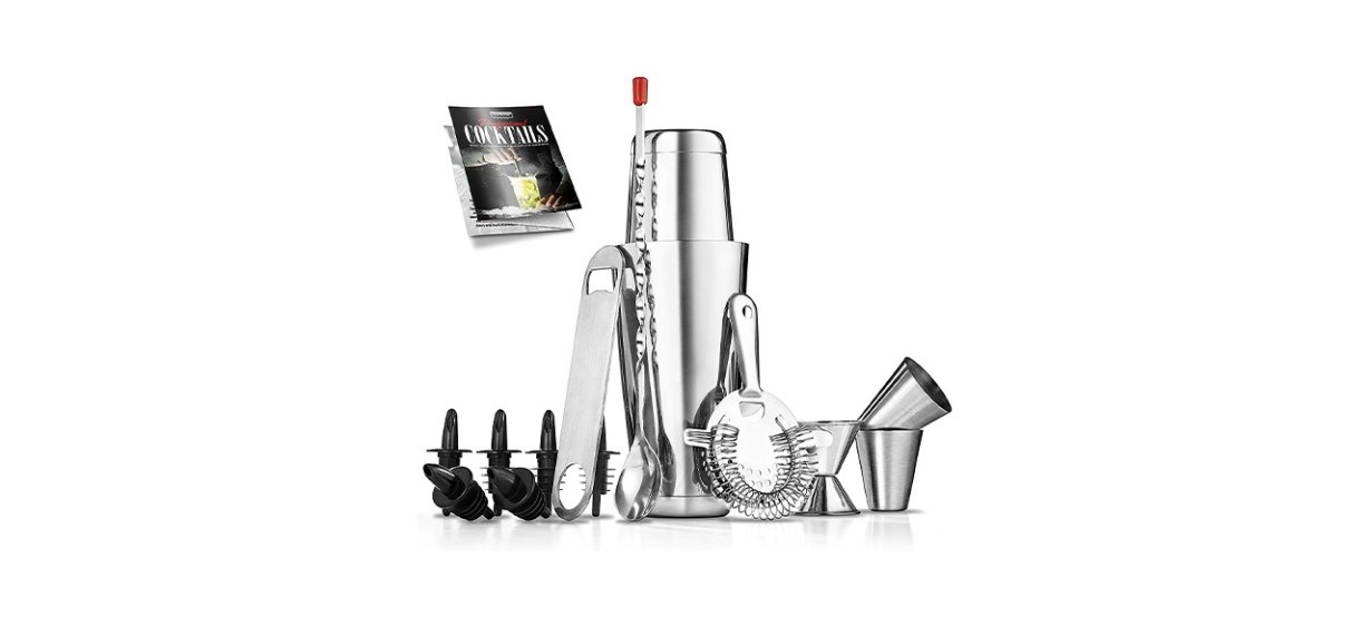NutriChef Mixology Bartender 15-Piece Cocktail Shaker Set