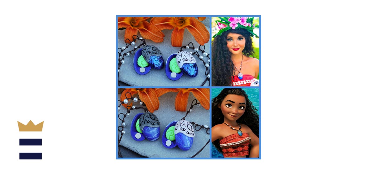 PerleDelBosco’s Open/Close with Removable Heart of Te Fiti Necklace