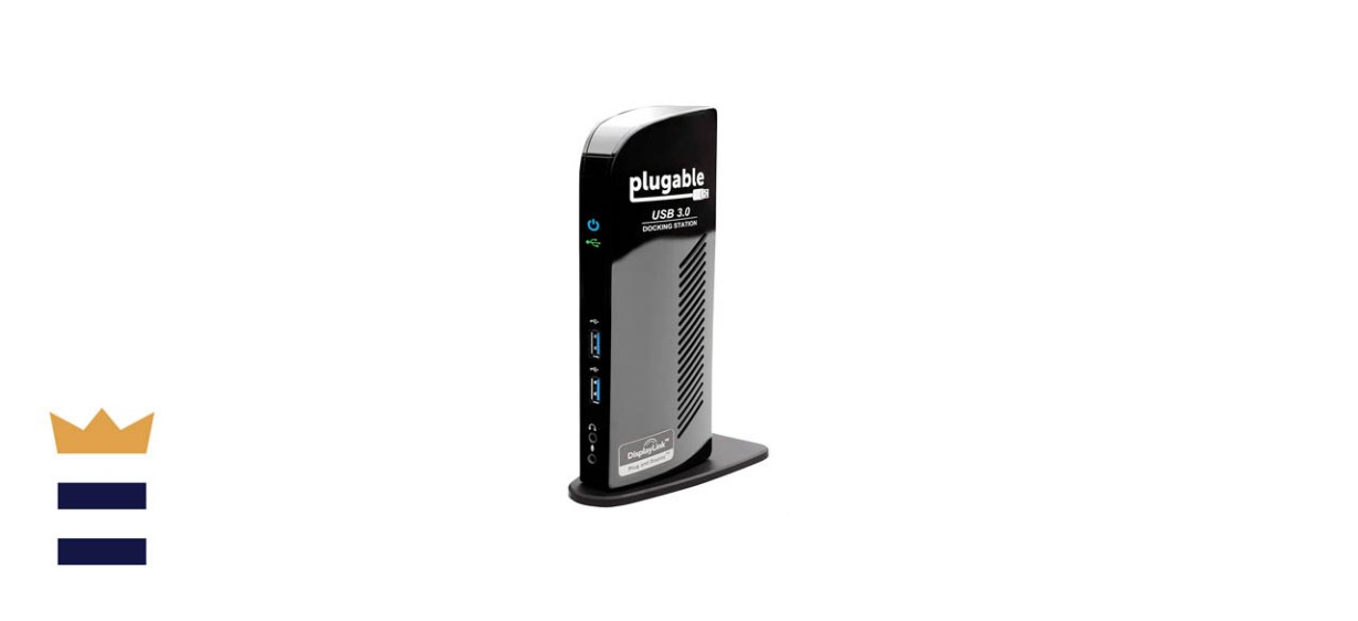 Plugable USB 3.0 Universal Laptop Docking Station Dual Monitor for Windows and Mac