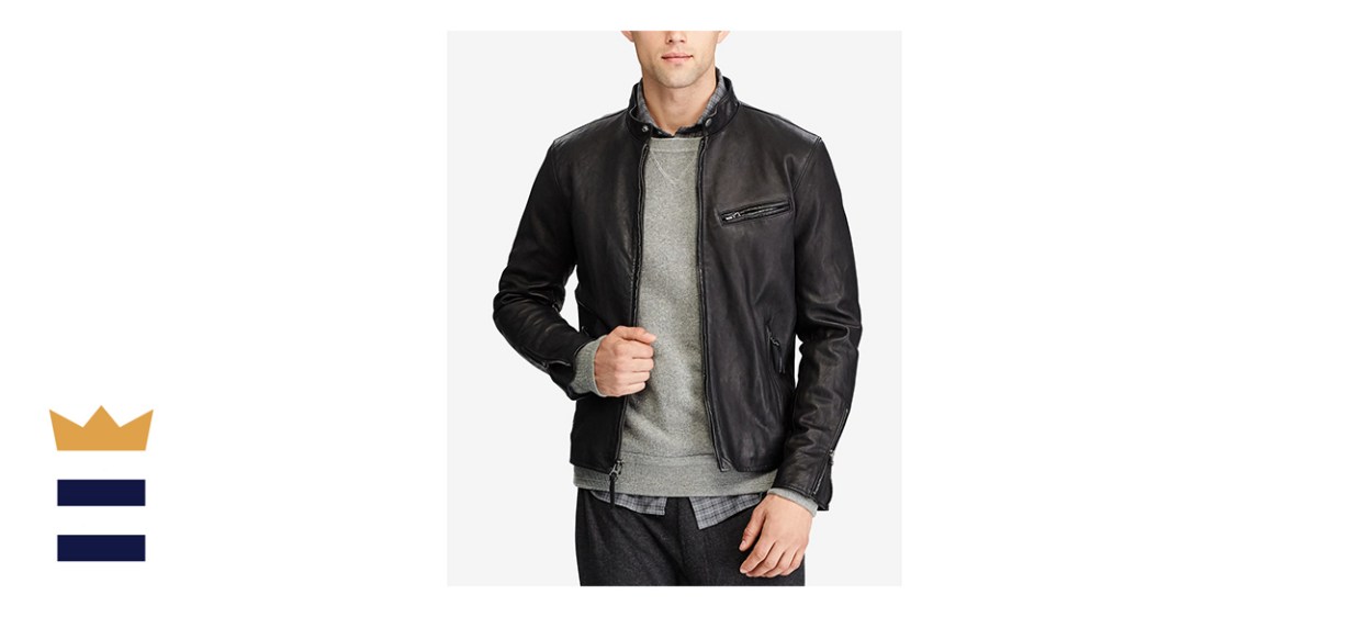 Polo Ralph Lauren Men's Café Racer Leather Jacket
