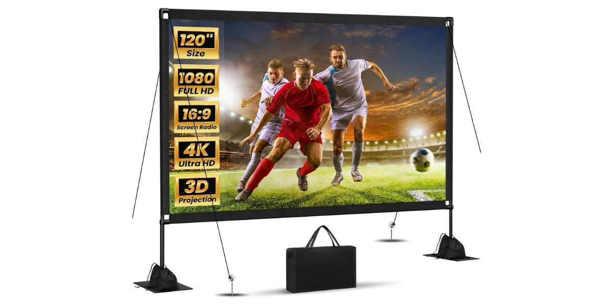 ZUVMITG 120inch Projector Screen with Stand