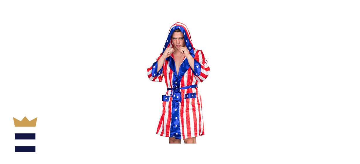 Rocky Balboa Apollo Movie Boxing American Flag Robe