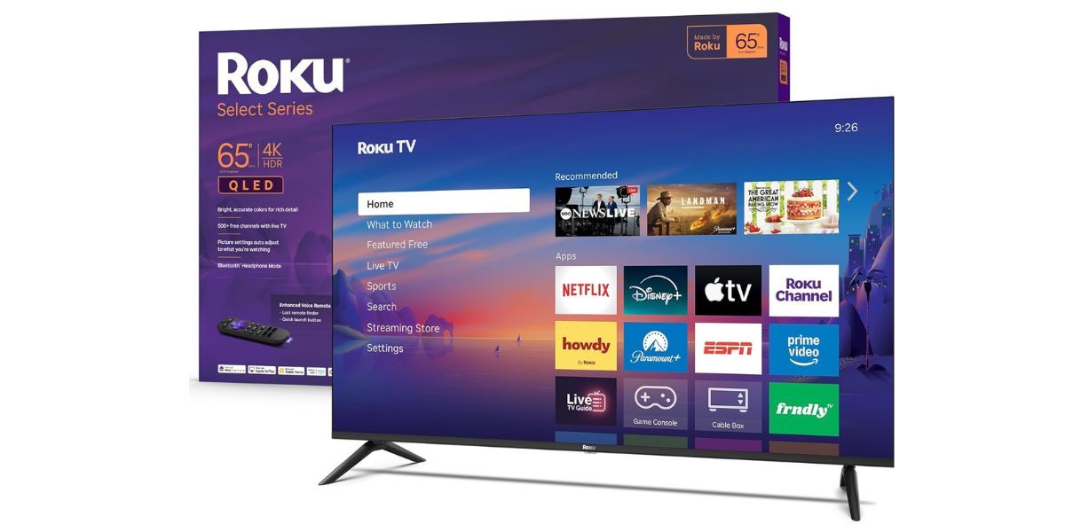 Roku Smart TV 2026 – 65-Inch Select Series, 4K QLED TV