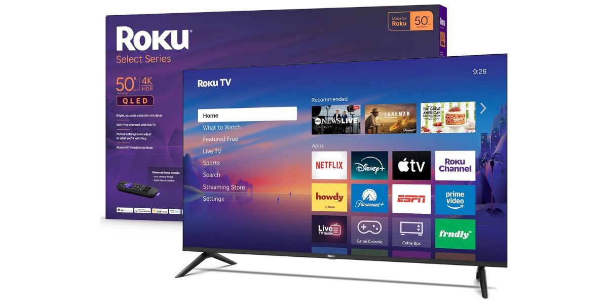  Roku Smart TV 2026 – 50-Inch Select Series, 4K QLED TV 