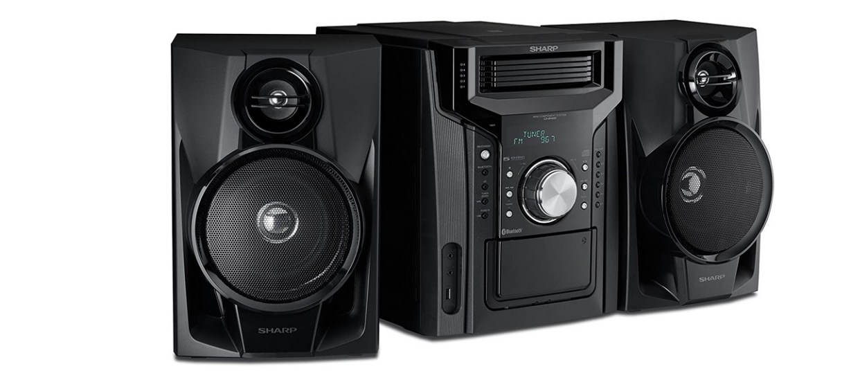 Sharp CD-BH950 Sharp 240W 5-Disc Mini Shelf Speaker System with Cassette and Bluetooth
