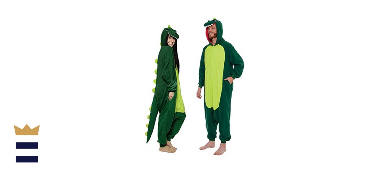 Silver Lilly Unisex adult Pajamas - Plush One Piece Cosplay Dinosaur Animal Costume