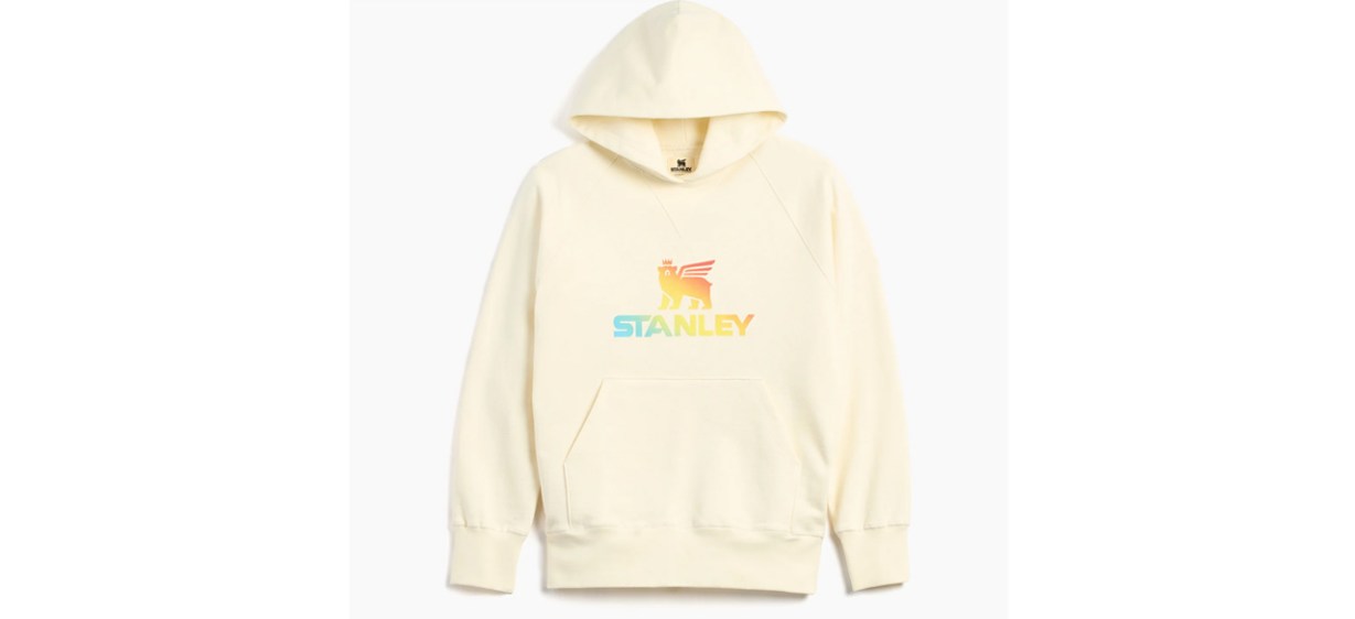 Ivory Stanley THE GRADIENT HOODIE on gray background