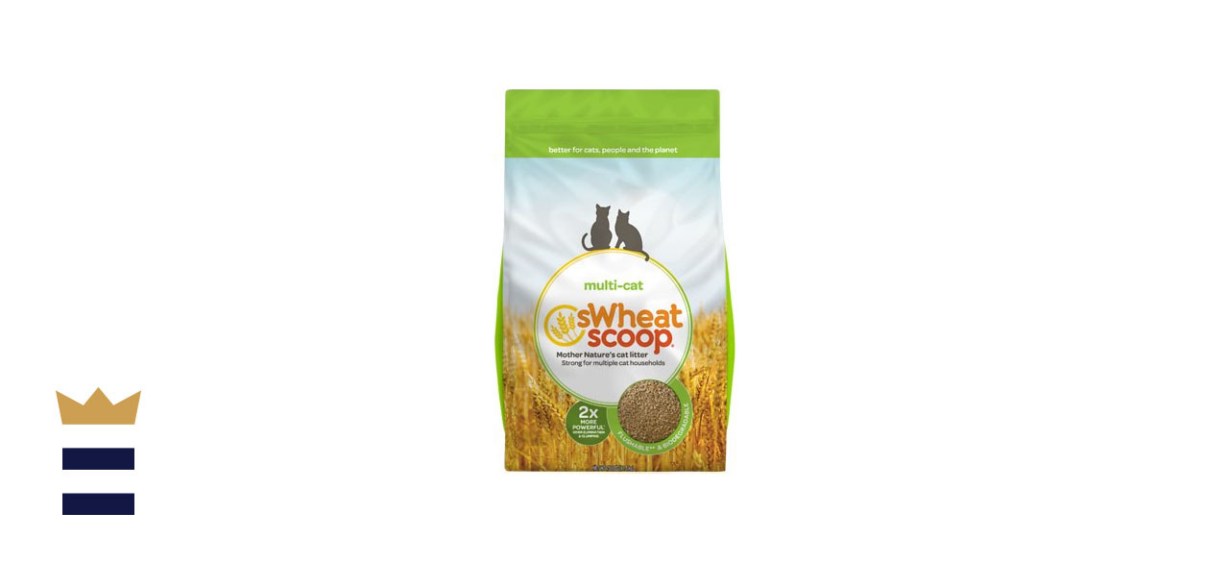 sWheat Scoop Multi-Cat Unscented Clumping Wheat Cat Litter