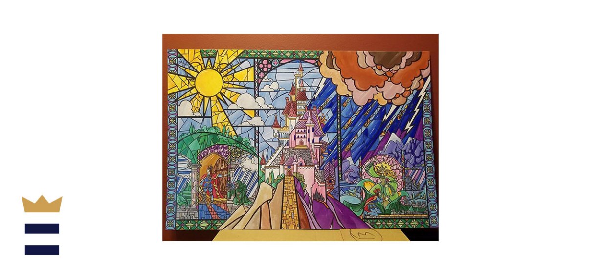 The &quot;Beauty and the Beast&quot; Castle Painting Print