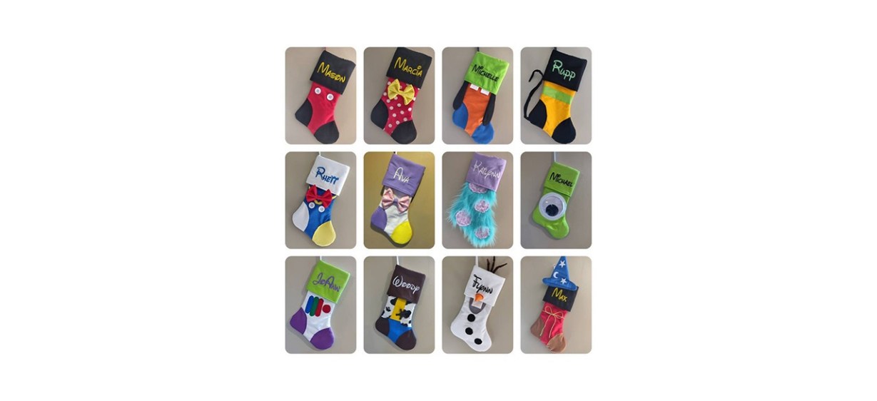 ThePolkaDotLollipop Custom Disney Character-Inspired 18-Inch Stocking