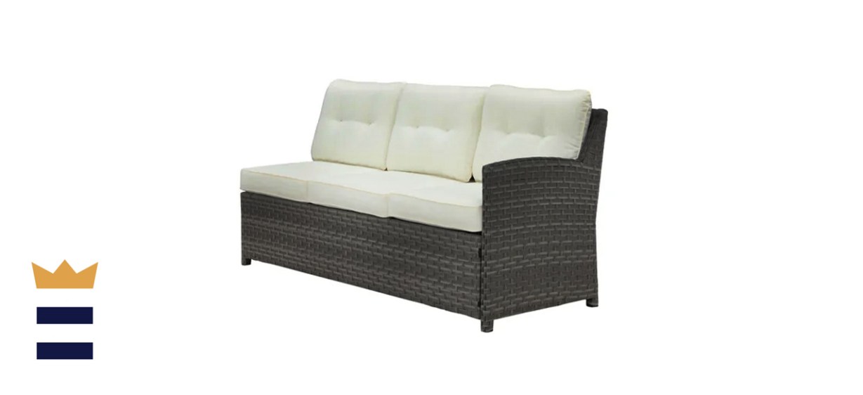 Vanhoy Wicker-Rattan Eight-Person Seating Group with Cushions