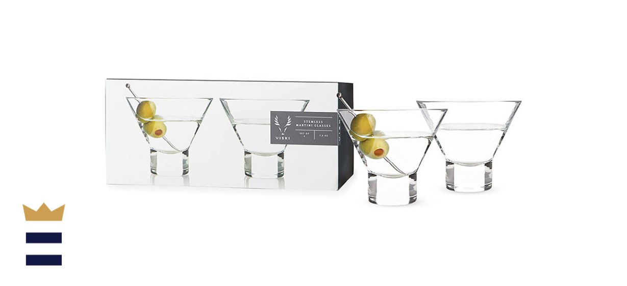 Viski Heavy Base Martini Glasses
