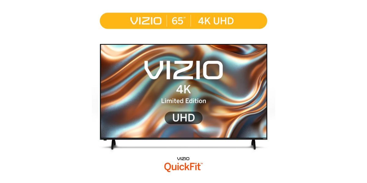 VIZIO 65” Class 4K UHD LED HDR Limited Edition Smart TV on white backround