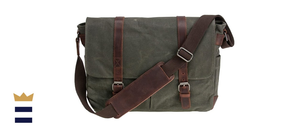 Waterproof Waxed Canvas 15&quot; Macbook pro/ 15.6'' Laptop Messenger Bag