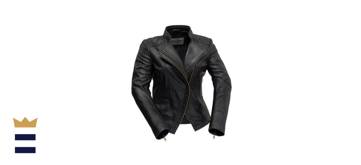 Whet Blu Zoey Asymmetrical Leather Blazer