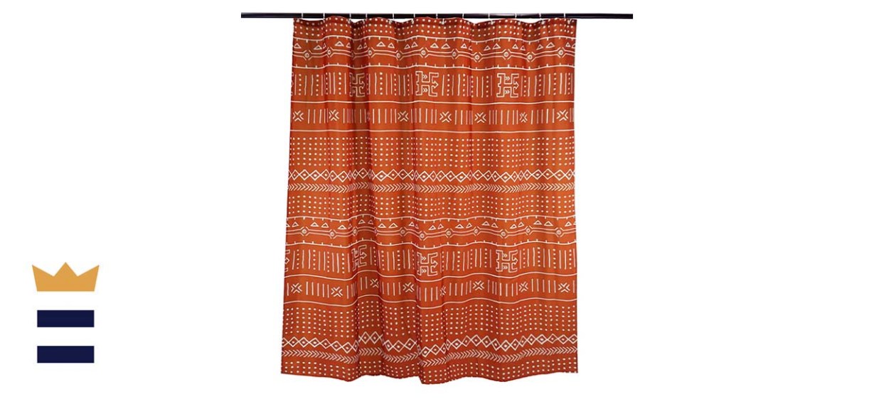 YoKii Mudcloth Fabric Shower Curtain