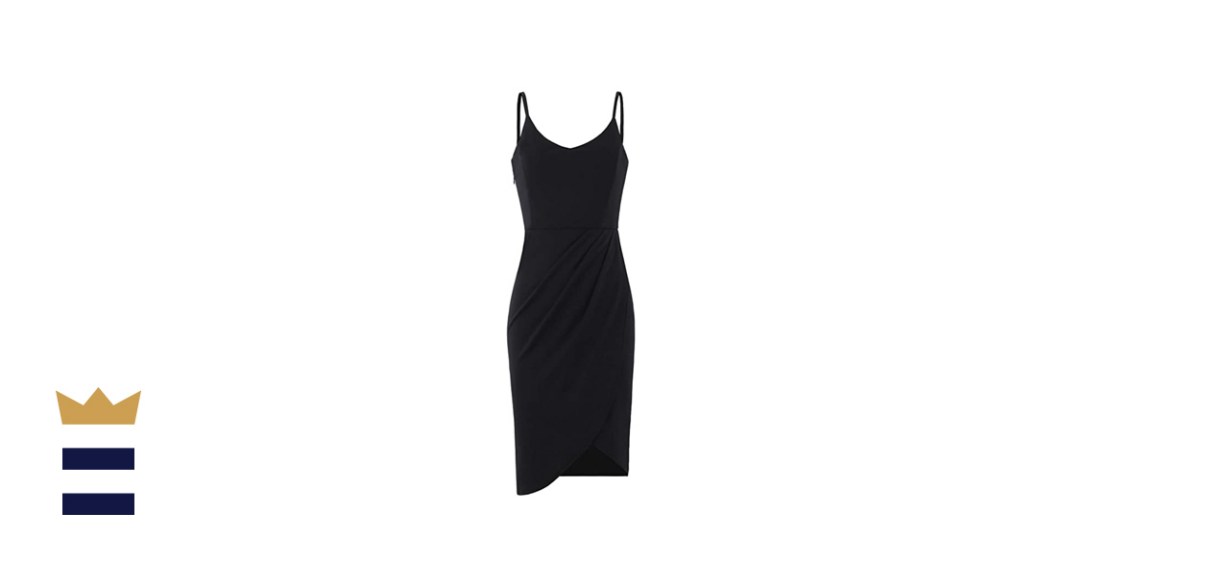 Zalalus Women's Spaghetti Straps V Neck Bodycon Party Dress