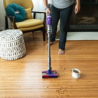 cleaning with a vacuum