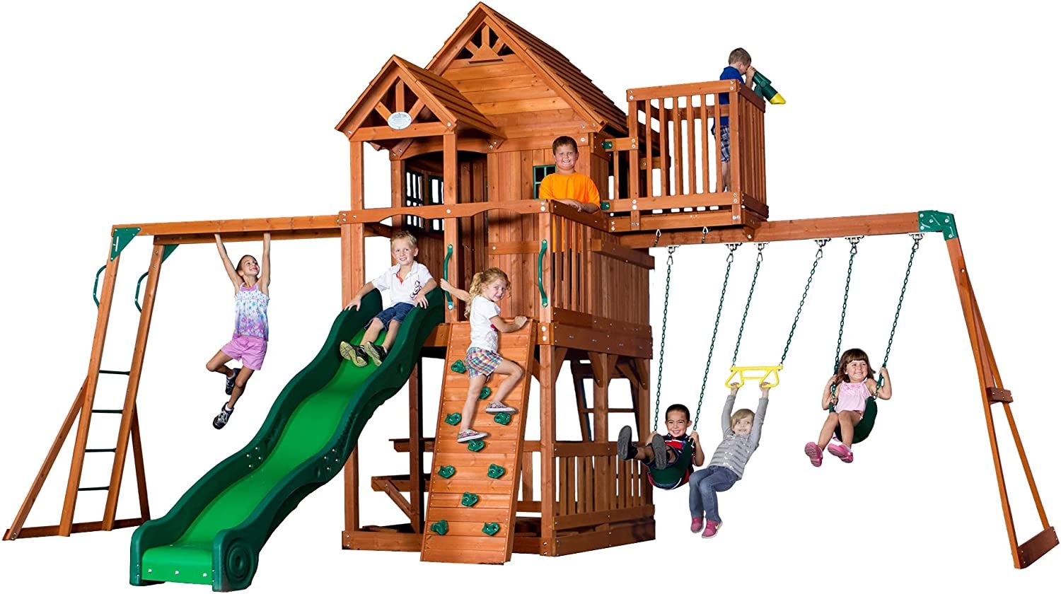 Backyard Discovery Skyfort II All Cedar Wood Swing Set