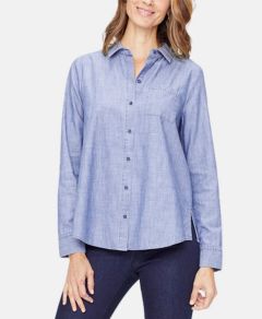 NYDJ Cotton Chambray A-Line City Shirt