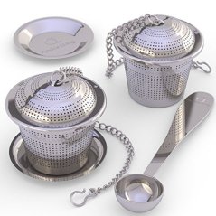 Apace Living Loose Leaf Tea Stainless Steel Strainer, Set of 2