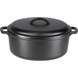 Amazon Basics Round Pre-seasoned Cast Iron Dutch Oven