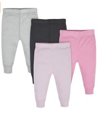 Gerber Baby Girls' 4-Pack Pants