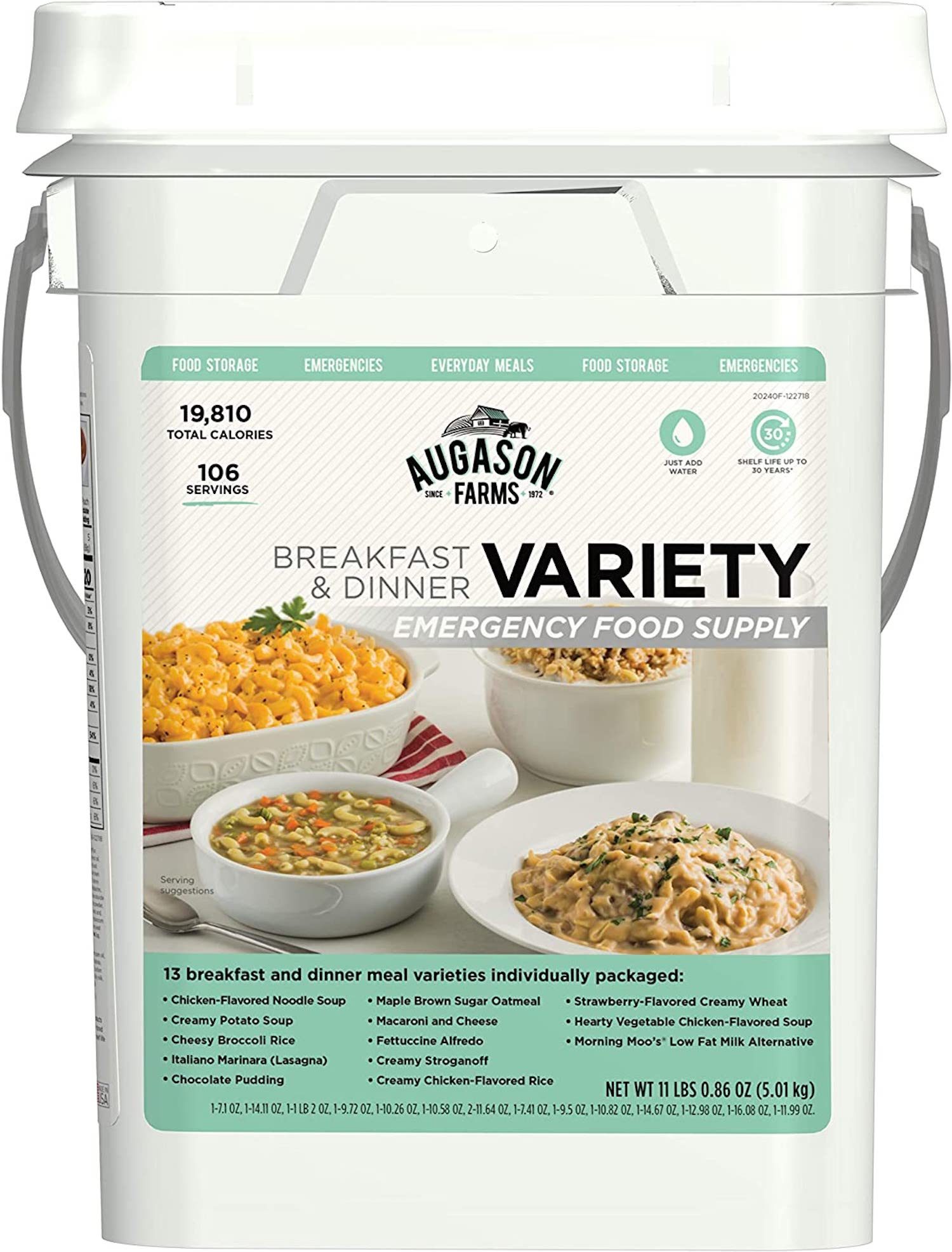 Augason Farms Breakfast and Dinner Variety Pail