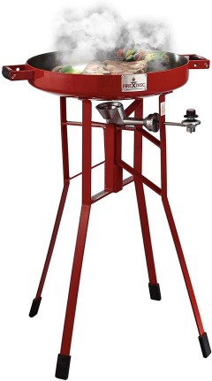 FireDisc Deep 36" Backyard Plow Disc Cooker in Red.