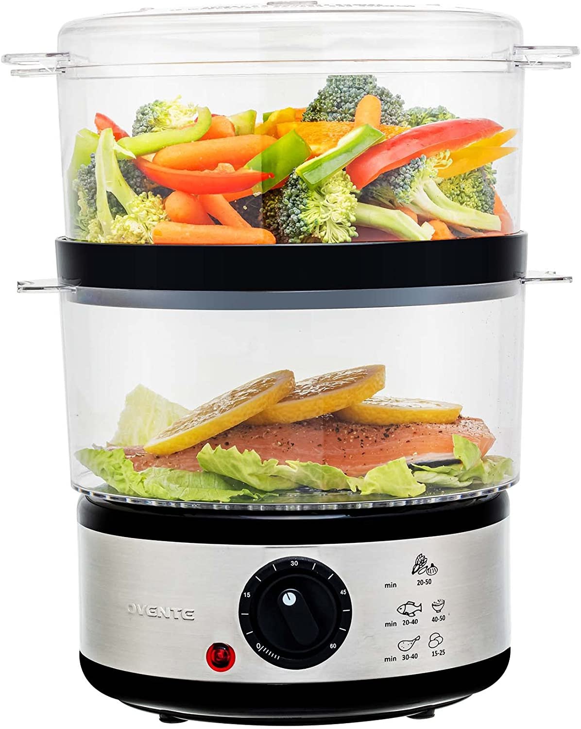 Ovente 5-Quart Double Tier Steamer