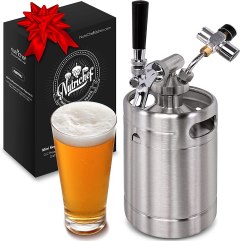 NutriChef Pressurized Beer Mini Keg System - 64oz