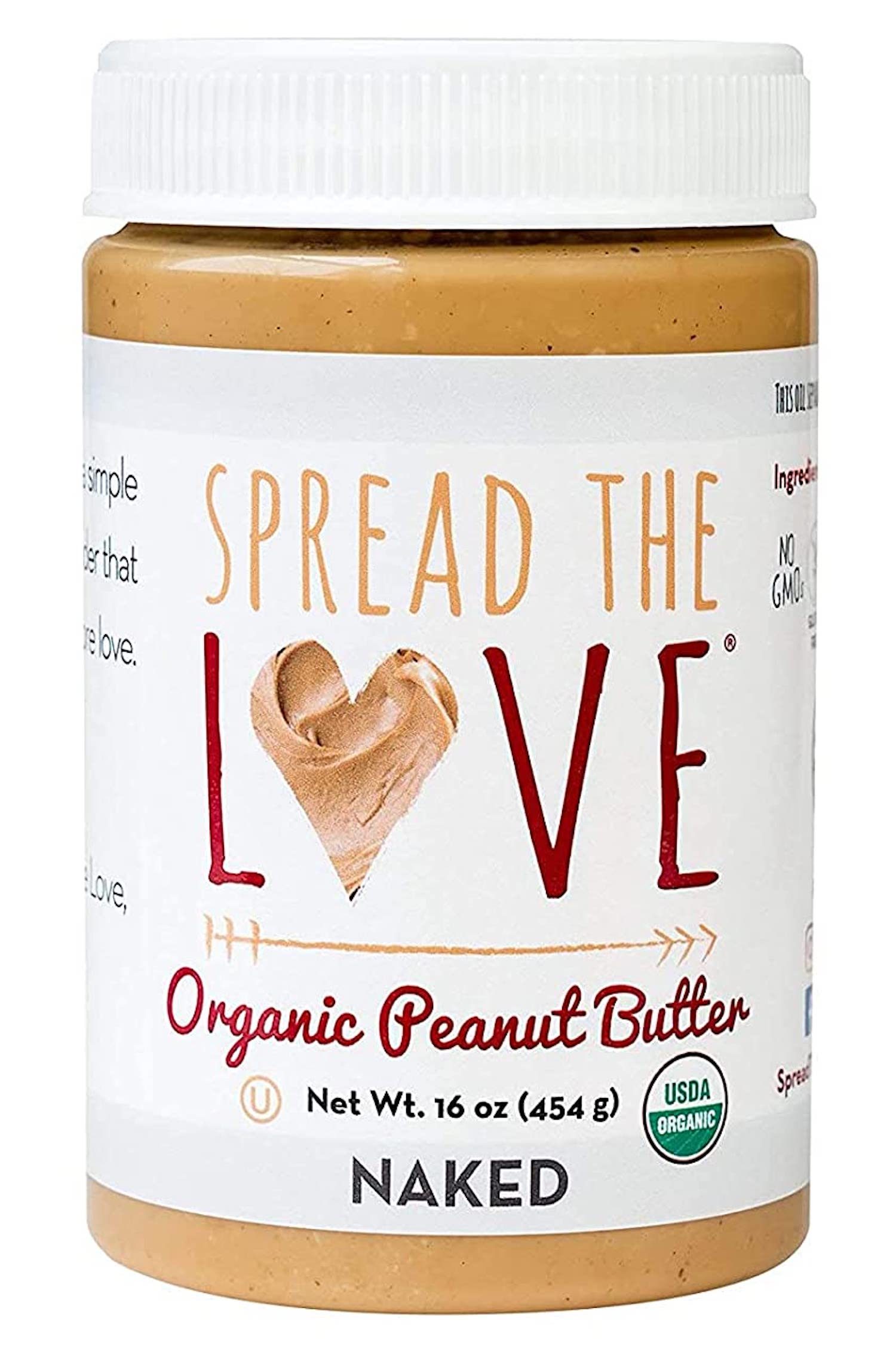 Spread The Love NAKED Organic Peanut Butter, 16-Ounce