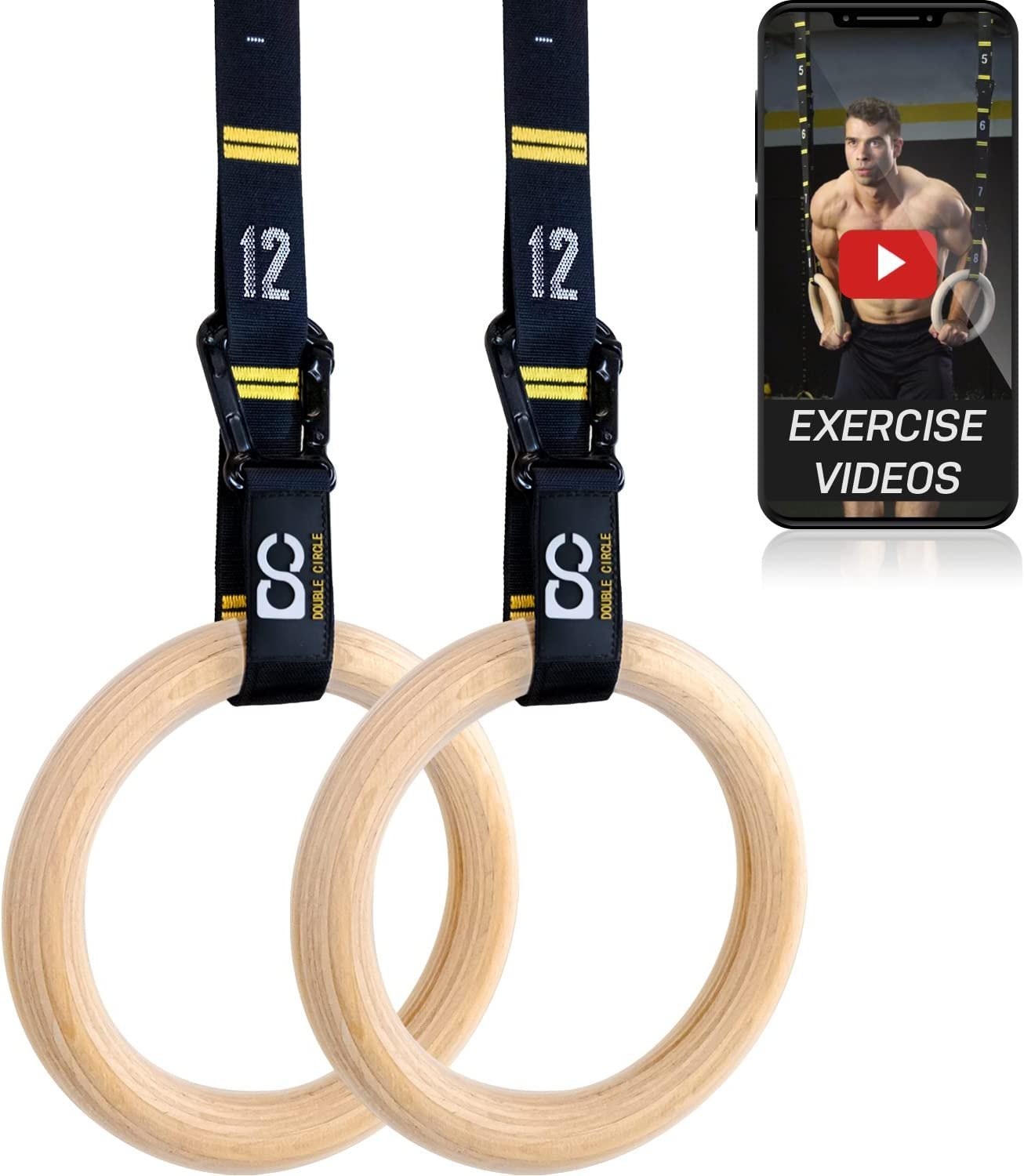 Double Circle Wood Gymnastics Rings