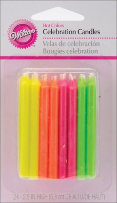 Wilton Hot Colour Birthday Candles