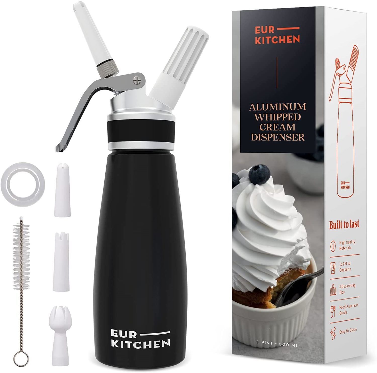 EurKitchen Professional Whipped Cream Dispenser