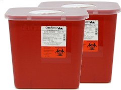 Alcedo Sharps Container for Home Use 2 Gallon 2-Pack Biohazard Nee