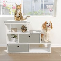 PetFusion Pet Step Window Perch Bookshelf