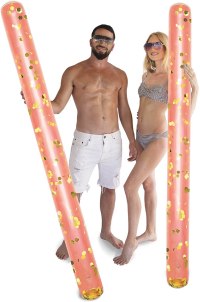 POZA 2 Pack Inflatable Jumbo Pool Noodle Floats