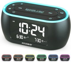 Housbay Glow Small Alarm Clock Radio